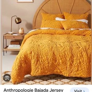 Anthropologie New King Bajada quilt with two shams and bonus two euro shams.